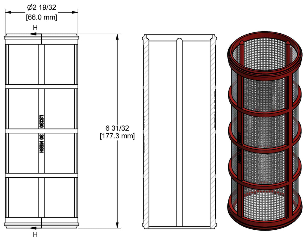 Repuesto BANJO LS230 para filtros BANJO tamiz 30 mesh