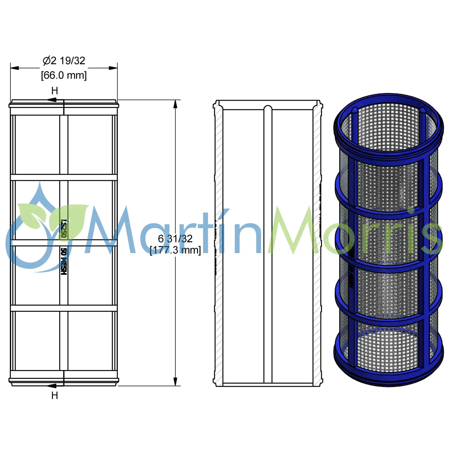 Repuesto BANJO LS250 para filtros BANJO tamiz 50 mesh