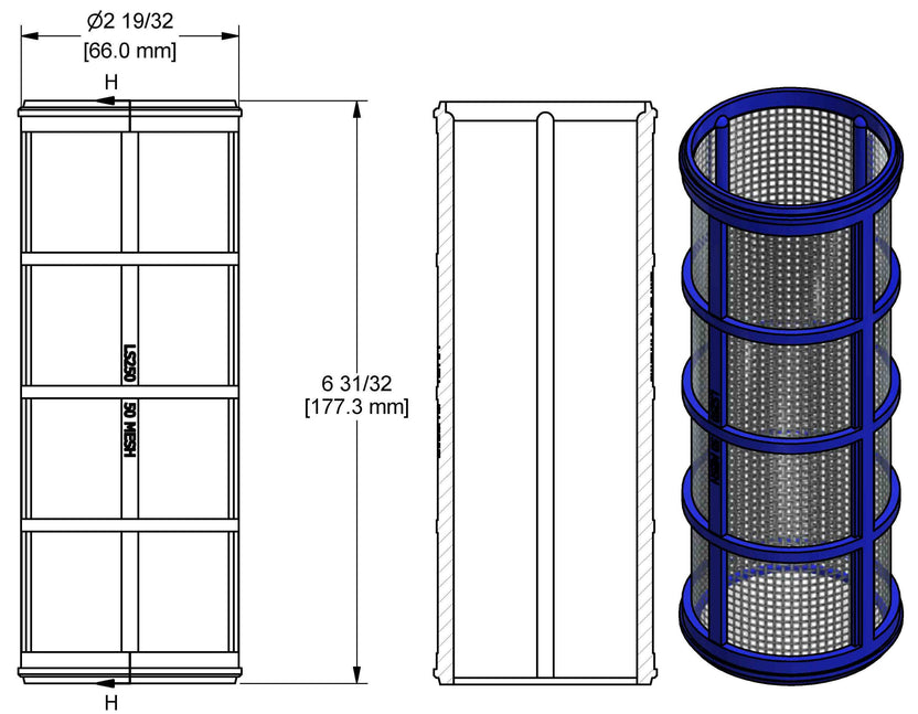 Repuesto BANJO LS250 para filtros BANJO tamiz 50 mesh