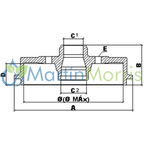 Tambor Campana de Freno Trasero 200mm para VW Gol Golf Polo Saveiro SEAT Cordoba Ibiza Toledo