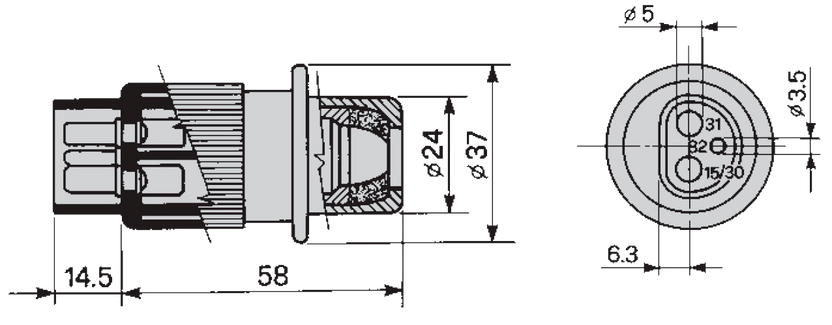 kit Conector 3 PIN COBO Macho y Hembra