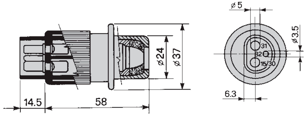 kit Conector 3 PIN COBO Macho y Hembra