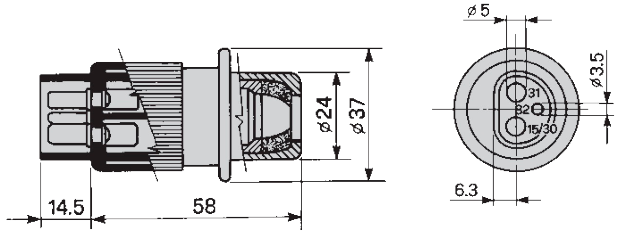 kit Conector 3 PIN COBO Macho y Hembra