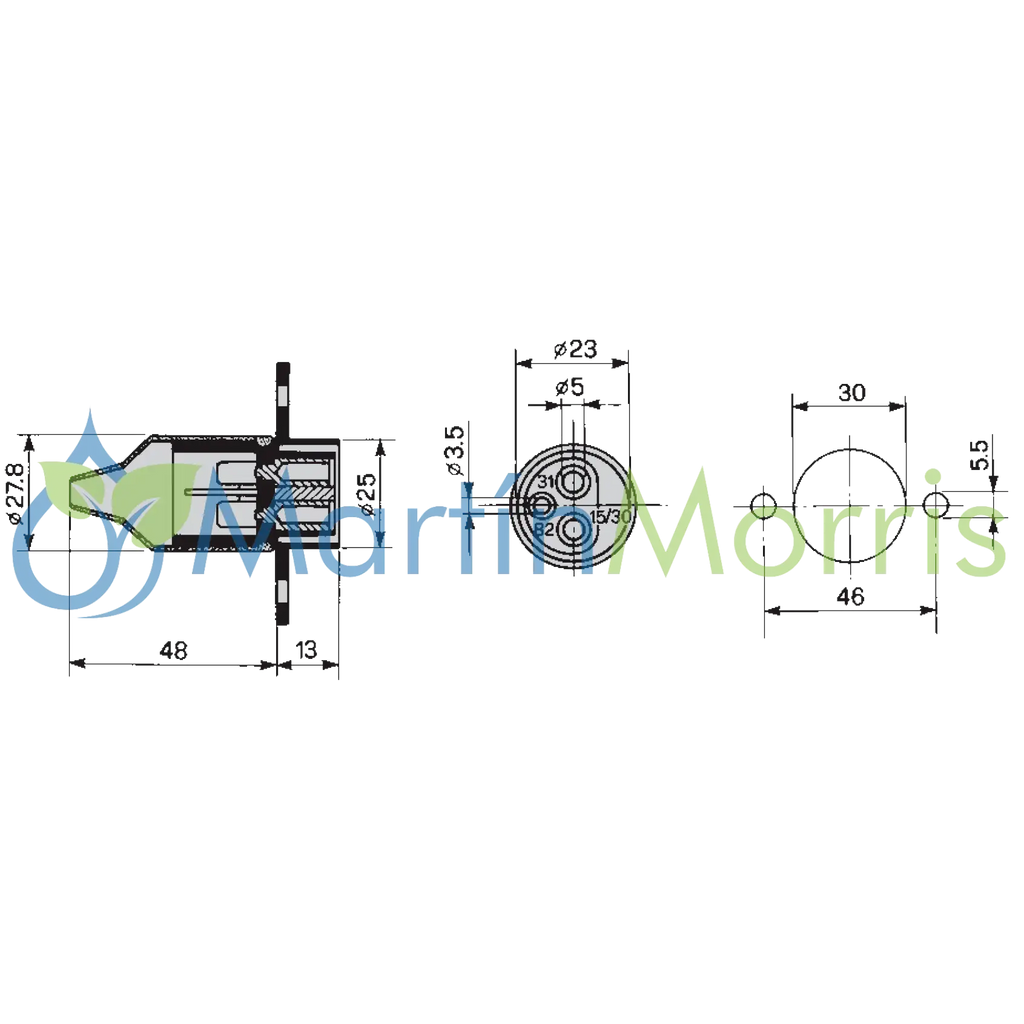 kit Conector 3 PIN COBO Macho y Hembra