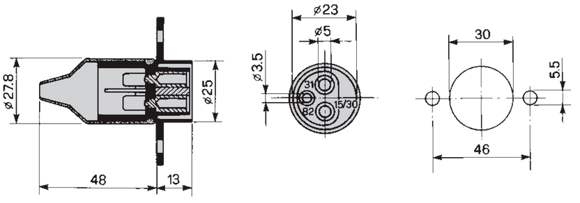 kit Conector 3 PIN COBO Macho y Hembra
