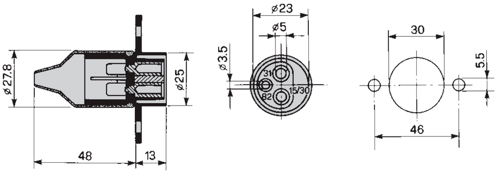 kit Conector 3 PIN COBO Macho y Hembra