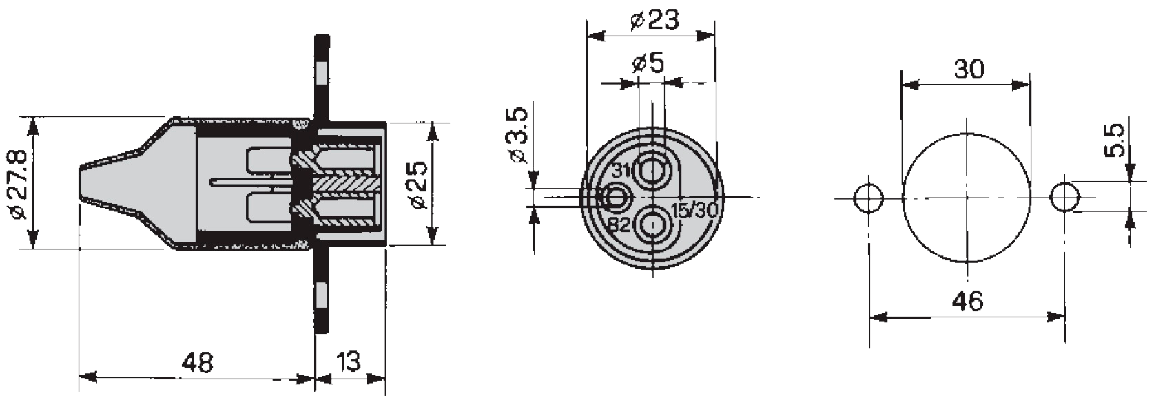 kit Conector 3 PIN COBO Macho y Hembra