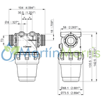 Filtro de Linea ARAG 322 Conexión T3 Macho Tamiz 50, 80, 100 Mesh