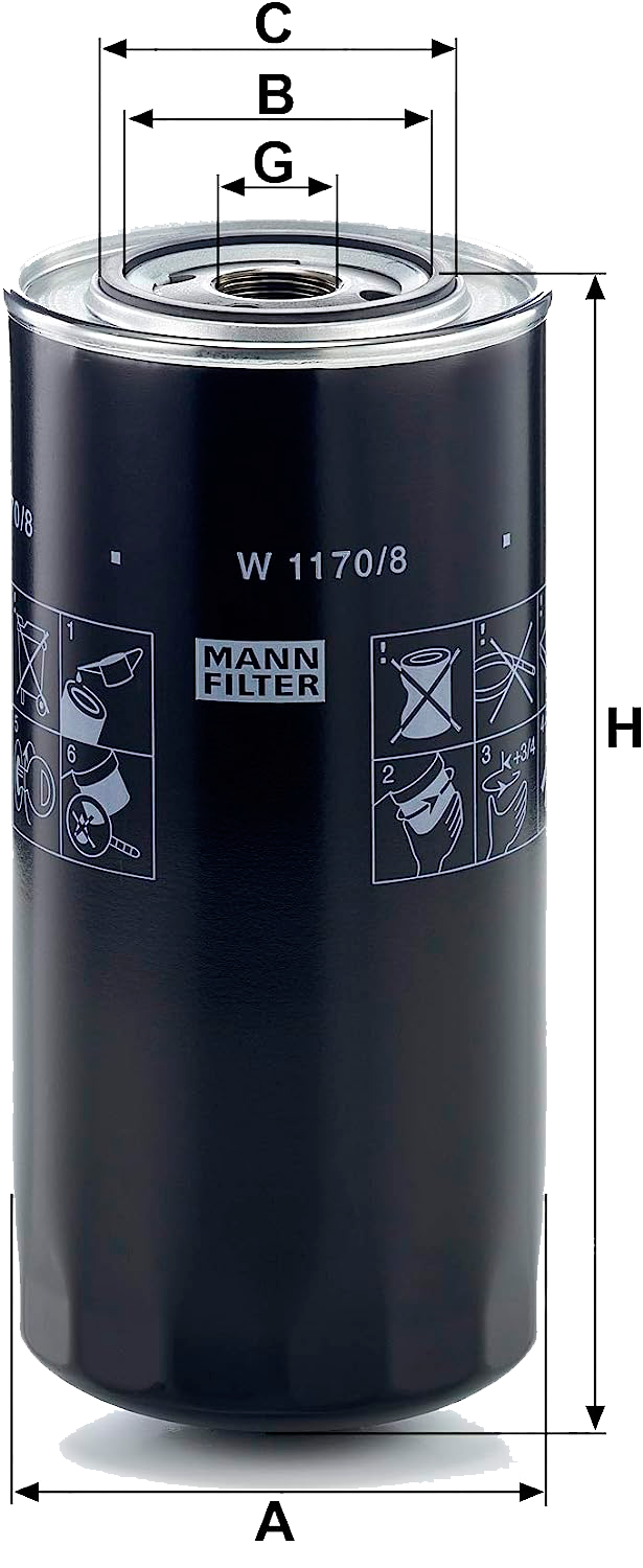 MANN FILTER Filtro de aceite W 1170/7
