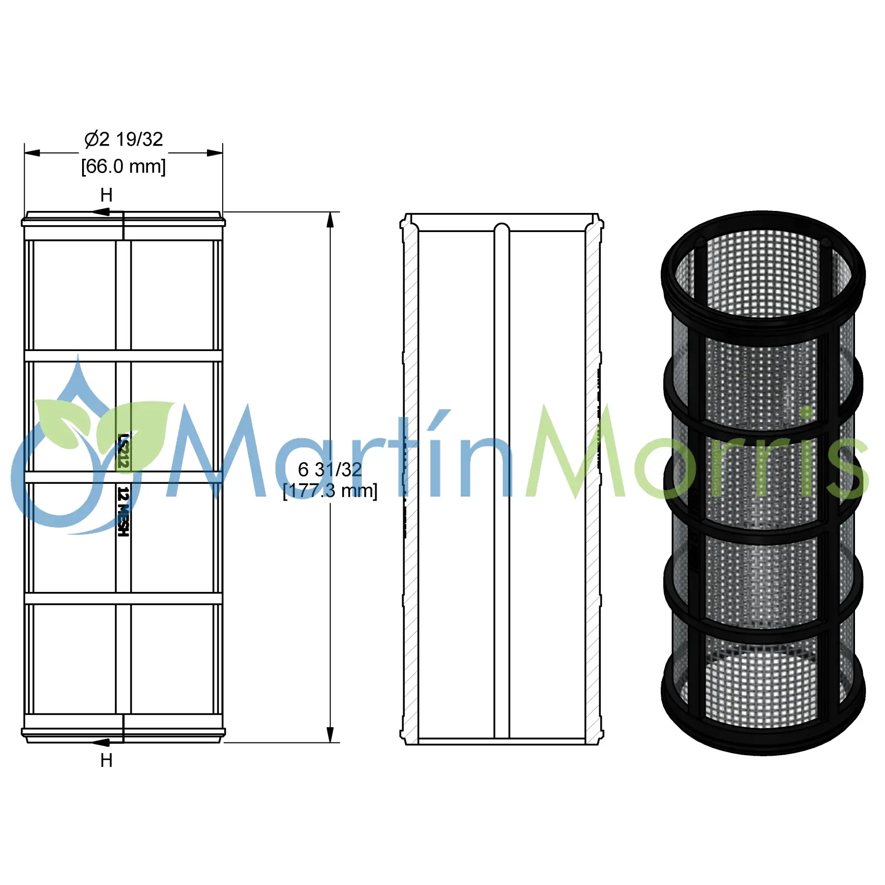 Repuesto BANJO LS212 para filtros BANJO tamiz 12 mesh