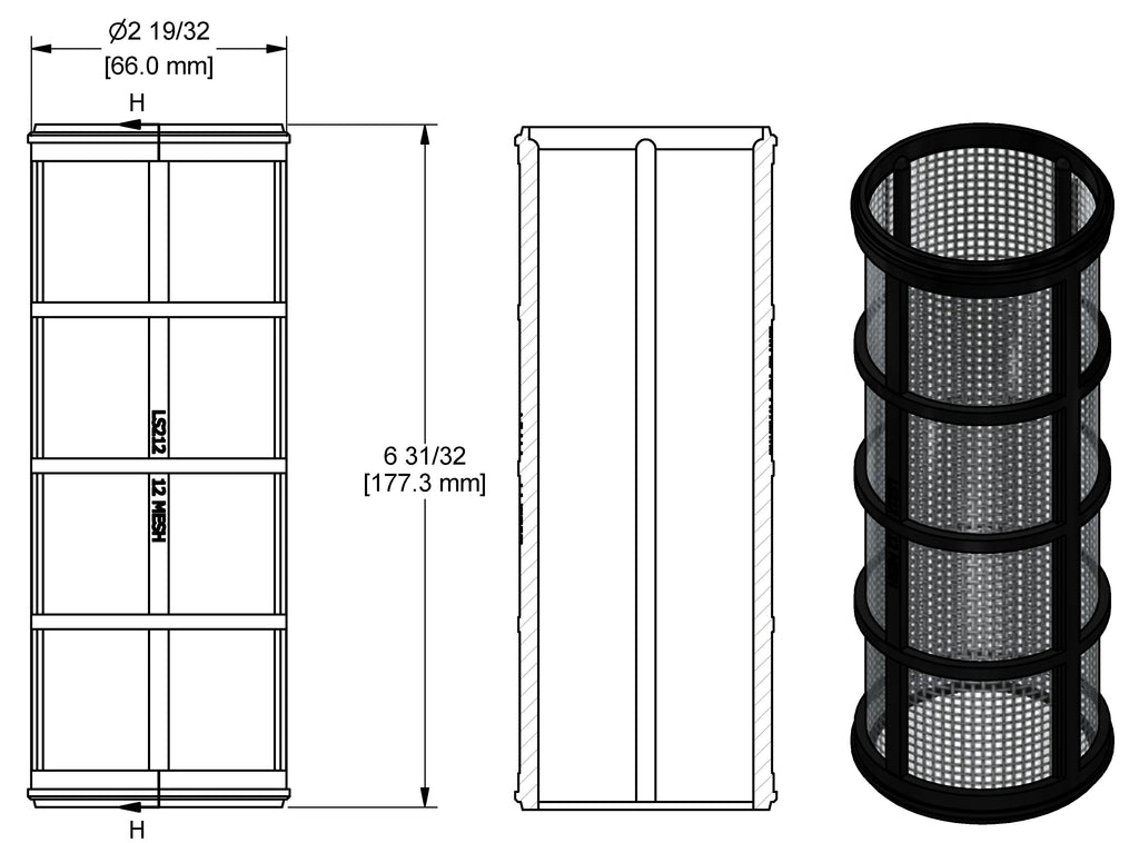 Repuesto BANJO LS212 para filtros BANJO tamiz 12 mesh