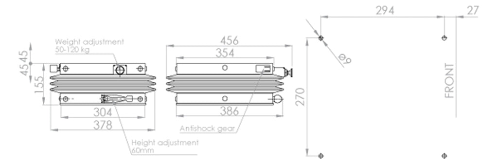 Conjunto de Suspensión Neumático Completo para Asientos Activo Alto
