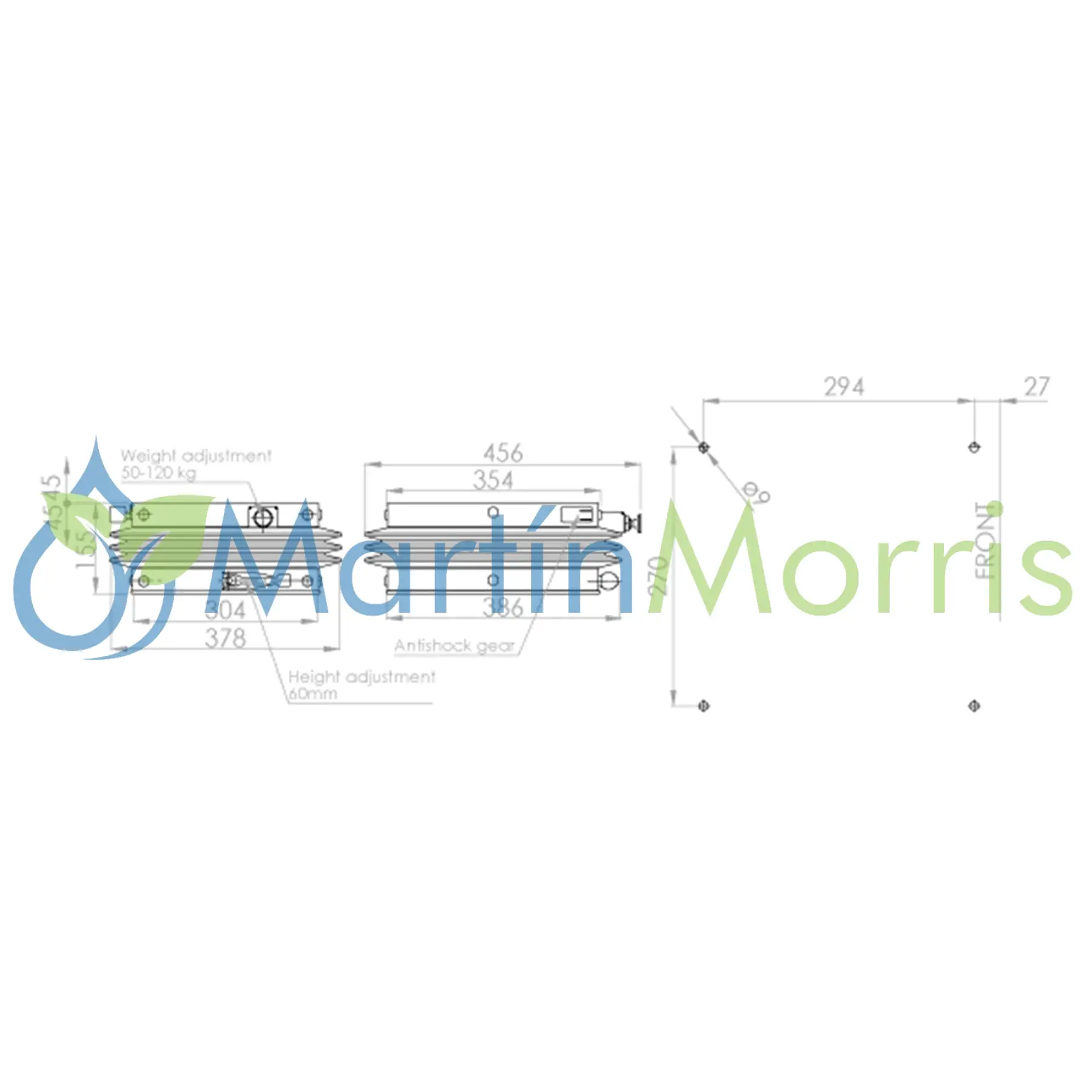 Conjunto de Suspensión Neumático Completo para Asientos Activo Alto