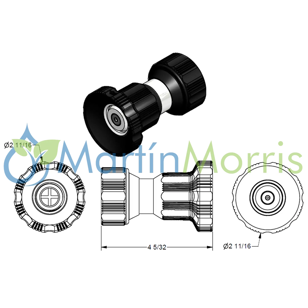 Pico de Riego o Lavadero Regulable BANJO de 3/4 pulgadas