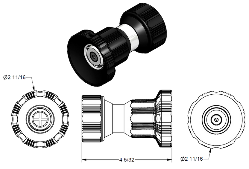 Pico de Riego o Lavadero Regulable BANJO de 3/4 pulgadas