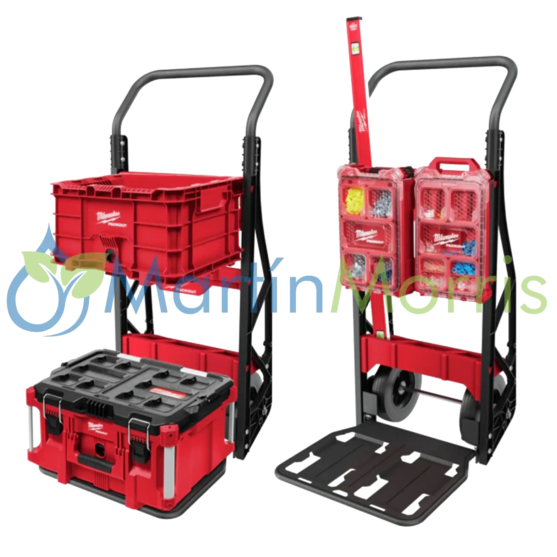 Milwaukee 4822-8415 carro PACKOUT de 2 ruedas con base plegable