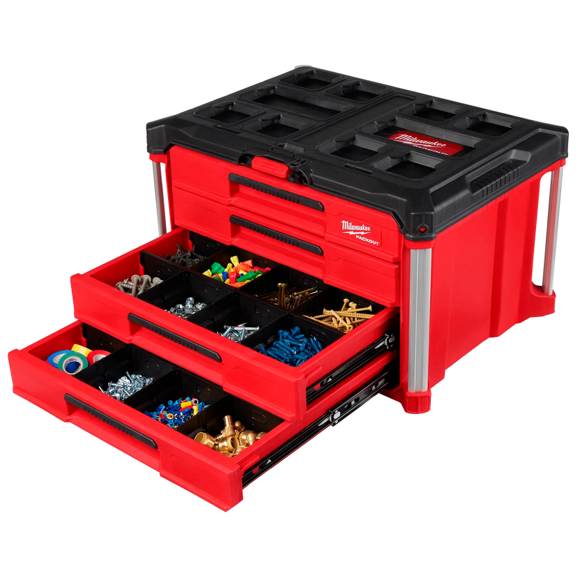 Milwaukee Packout 48-22-8444 Caja con 4 Cajones y Barra de Seguridad