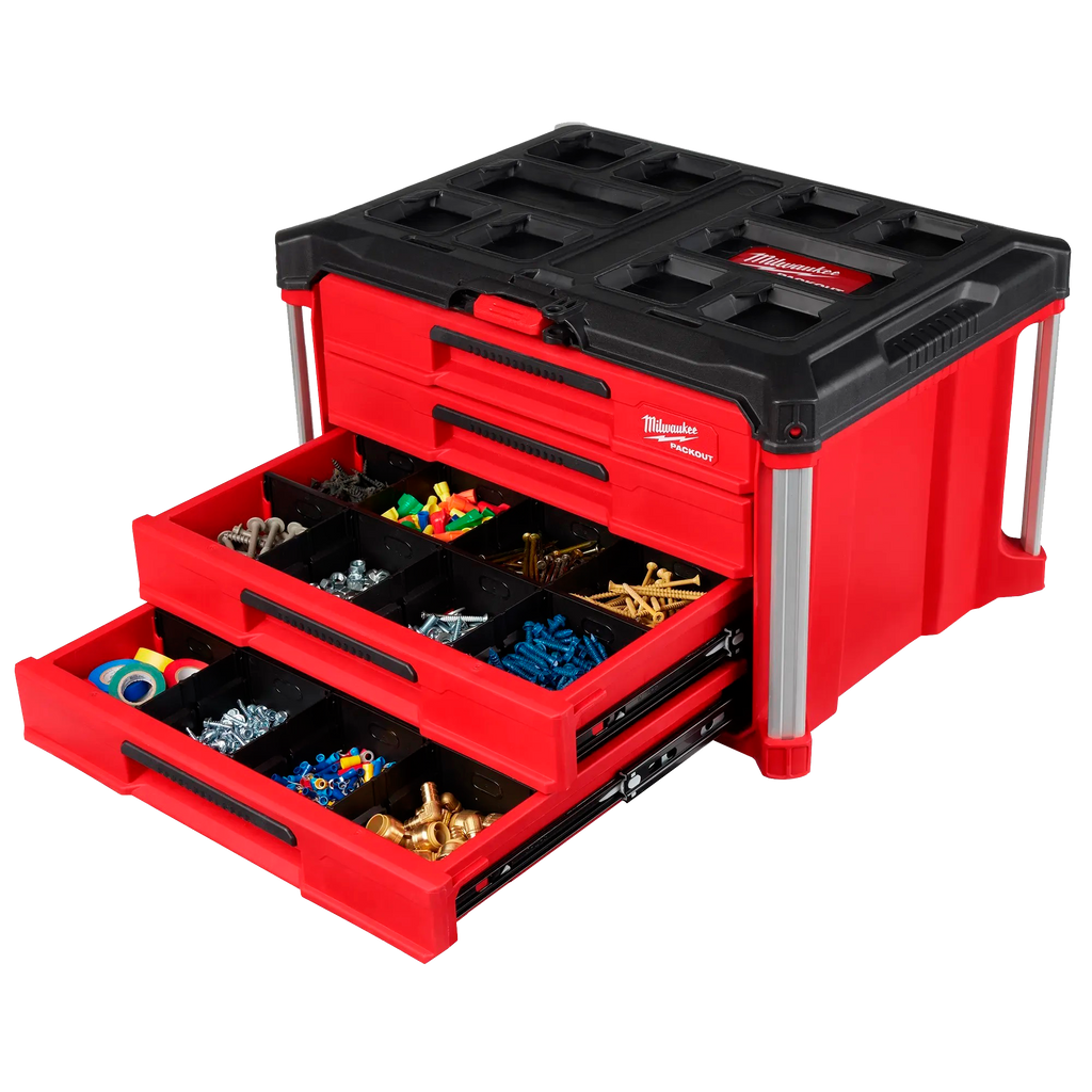Milwaukee Packout 48-22-8444 Caja con 4 Cajones y Barra de Seguridad