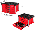 Milwaukee Packout 48-22-8444 Caja con 4 Cajones y Barra de Seguridad