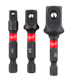 Milwaukee 4832-5033 Juego de 3 Adaptadores con Cuadrante (1/4’’ 3/8’’ 1/2’’)
