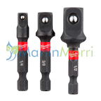 Milwaukee 4832-5033 Juego de 3 Adaptadores con Cuadrante (1/4", 3/8", 1/2")