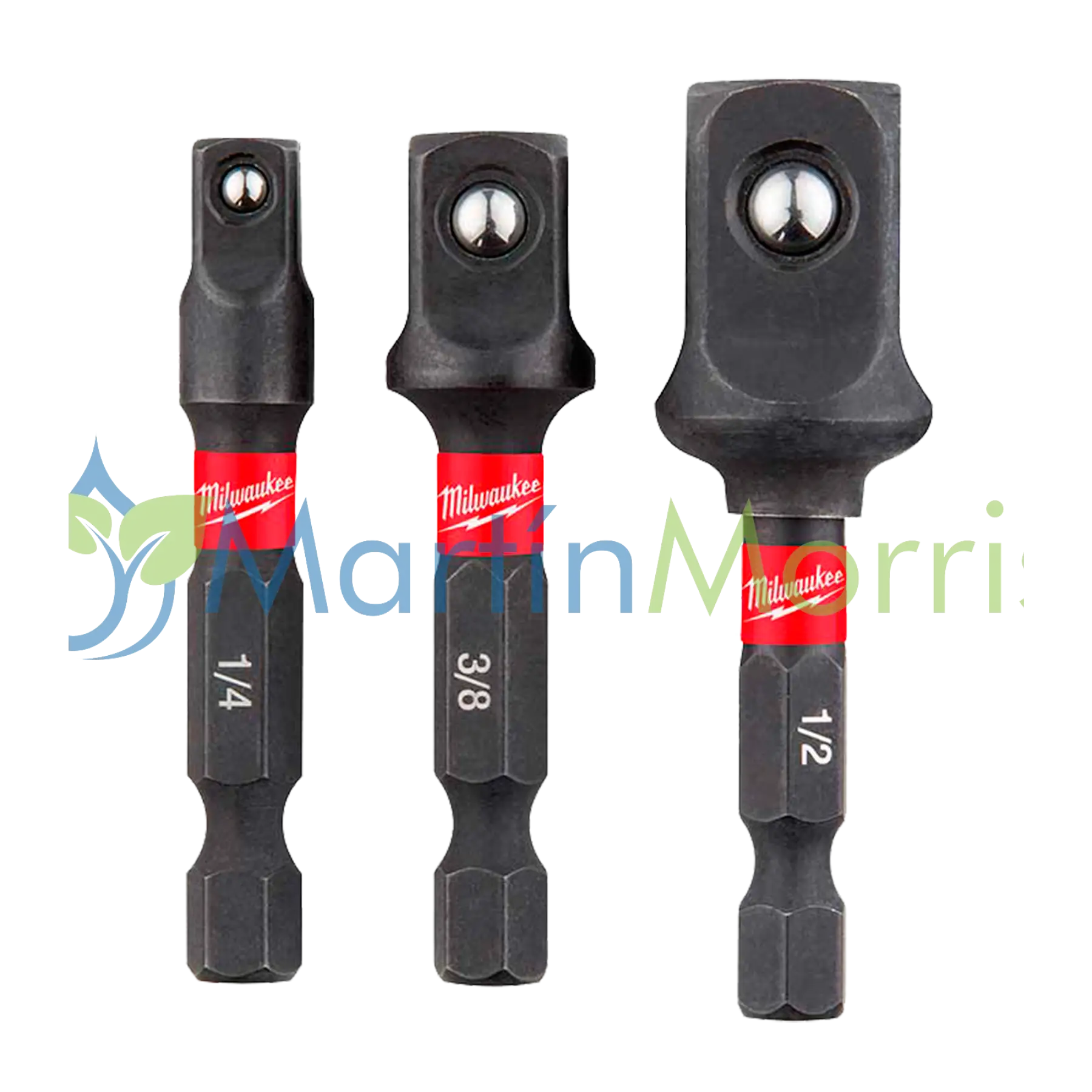 Milwaukee 4832-5033 Juego de 3 Adaptadores con Cuadrante (1/4", 3/8", 1/2")