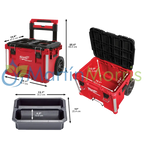Milwaukee packout 4822-8427 cajon con ruedas y manija extensible