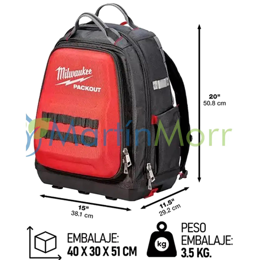 Mochila PACKOUT con 48 bolsillos MILWAUKEE 4822-8301