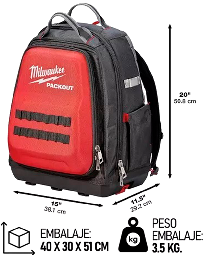 Mochila PACKOUT con 48 bolsillos MILWAUKEE 4822-8301