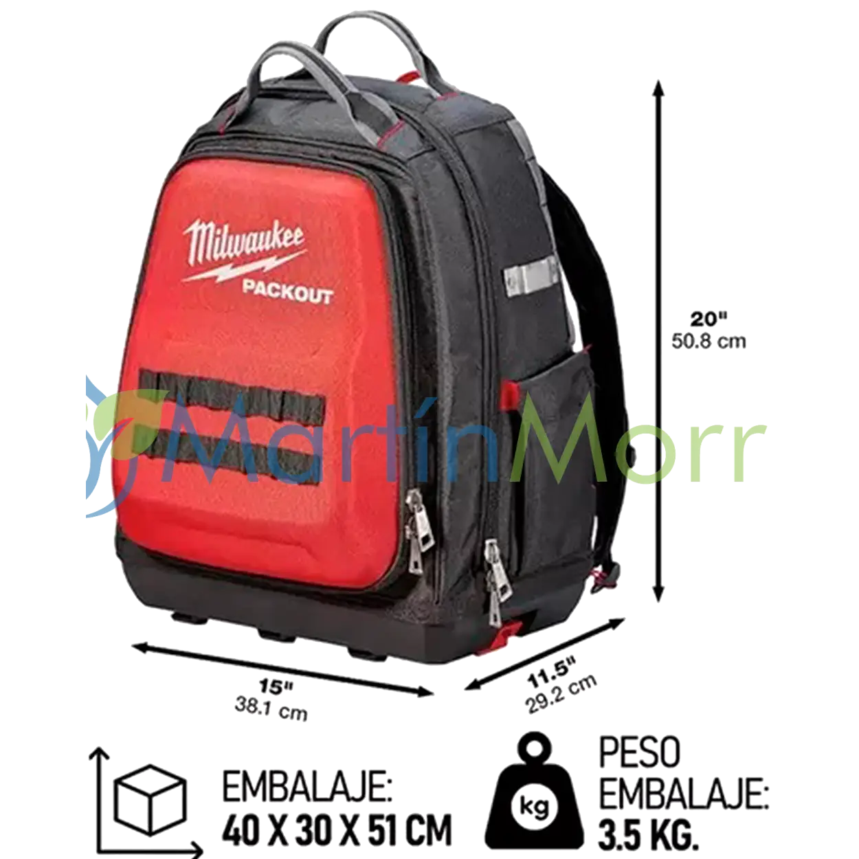 Mochila PACKOUT con 48 bolsillos MILWAUKEE 4822-8301