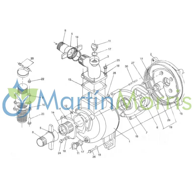 Motobomba sensei mbc80 de 3 pulgadas trasvase