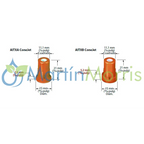 Pastillas cono hueco con inducción de aire teejet aitxa