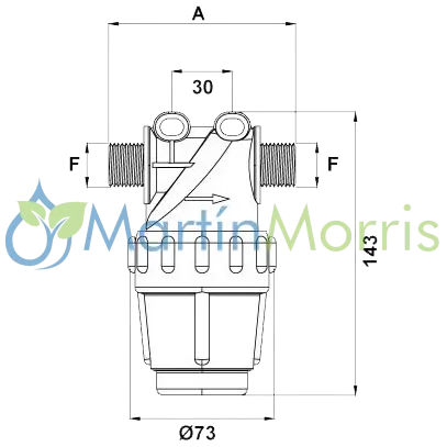 filtro de linea toyman rosca 1/2 pulg macho