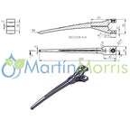 Pua plástica d: 35mm para molinete massey ferguson 34 o 38 y deutz optima