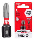 Puntas para Atornilladora PHILLIPS PHR2 corta (x2) Milwaukee 4832-4444