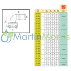 Racor curvo con conexión horquilla hembra (arag)