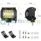 Faro Led Auxiliar de 60W en 20 Led Tipo Centrado por unidad
