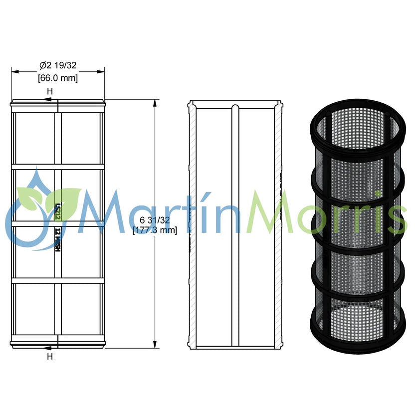 Repuesto BANJO LS212 para filtros BANJO tamiz 12 mesh