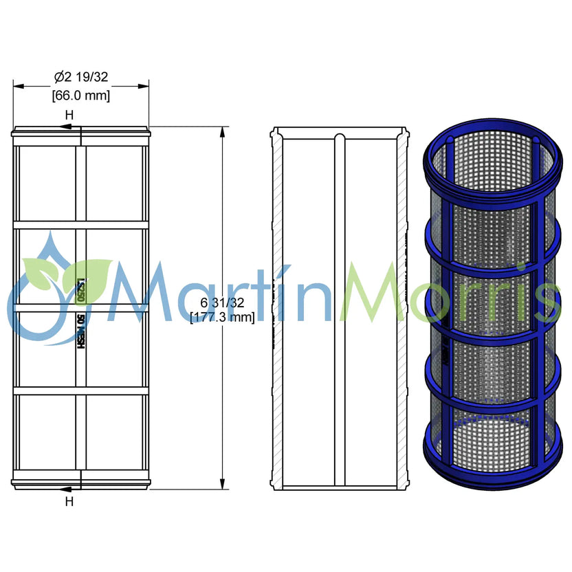 Repuesto BANJO LS250 para filtros BANJO tamiz 50 mesh
