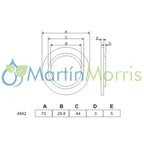 Sello plástico rodamiento de fertilizador pendular