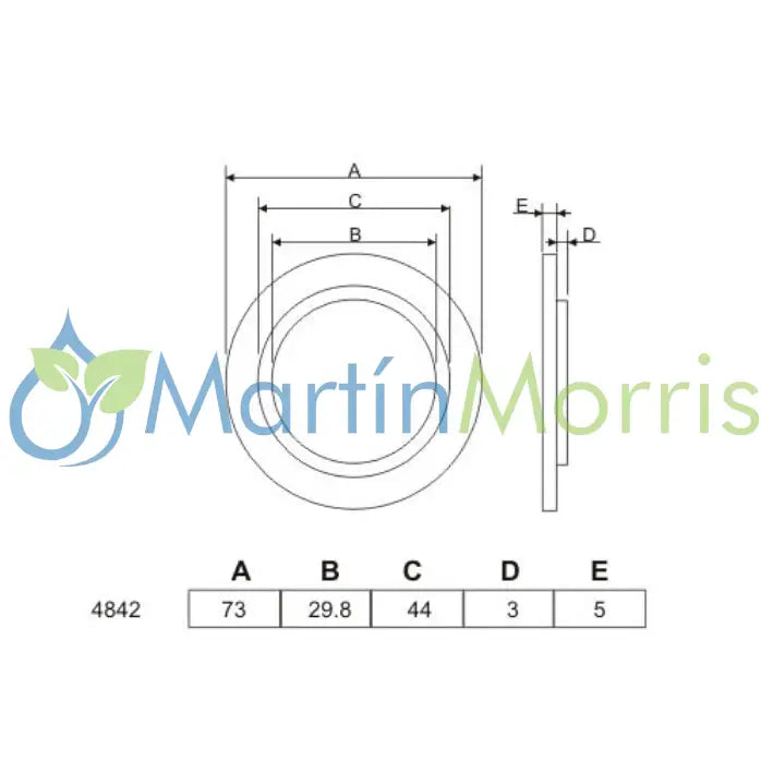Sello plástico rodamiento de fertilizador pendular