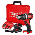Taladro Percutor Atornillador Milwaukee M18 18V 59Nm con 2 Baterías y Cargador