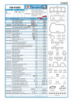 Juego de Juntas con retenes marca TARANTO para volkswagen gol senda gacel 220600-R