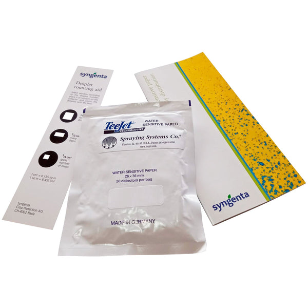 Tarjetas Hidrosensibles TeeJet Syngenta Control y Precisión en Cada Pulverización (Paquete de 50 Unidades)