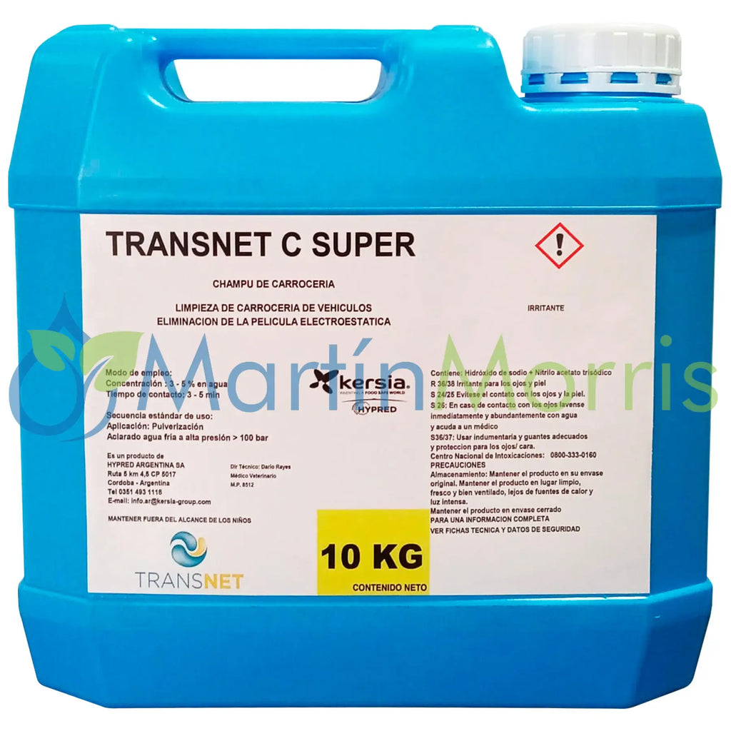 Transnet C Super Limpiador de Carrocerías Sin Frotar Envase 26kg o 10 kg