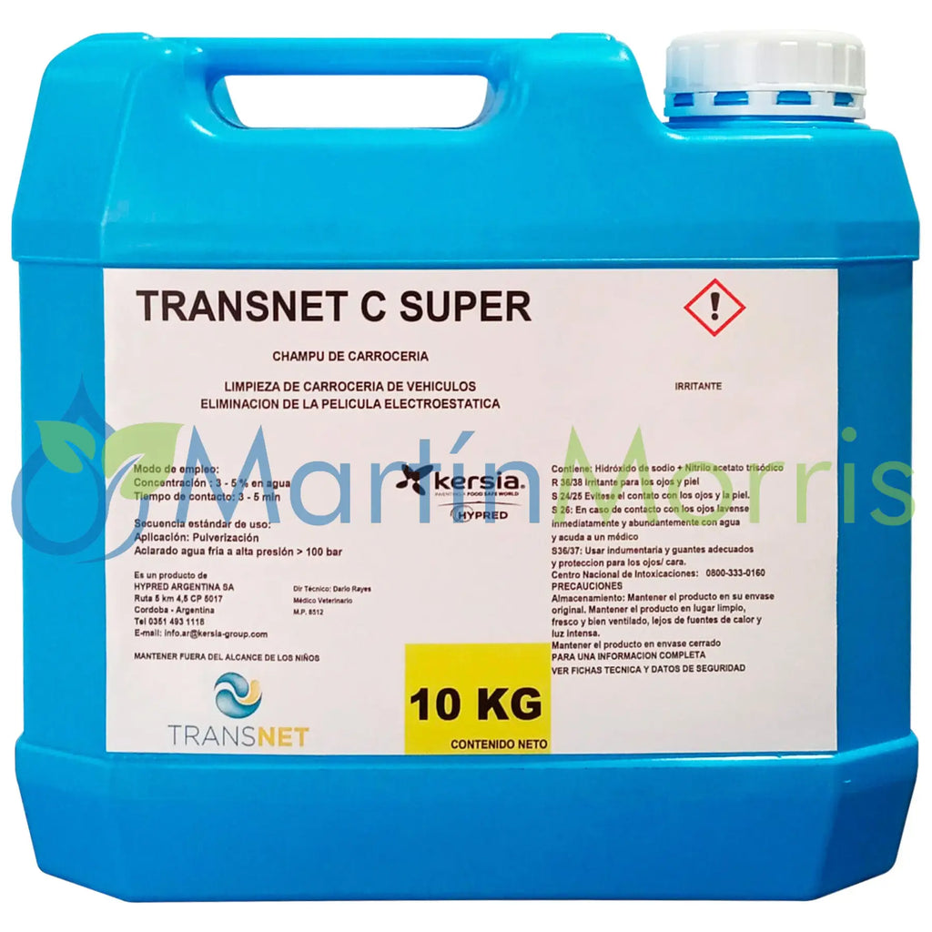 Transnet C Super Limpiador de Carrocerías Sin Frotar Envase 26kg o 10 kg