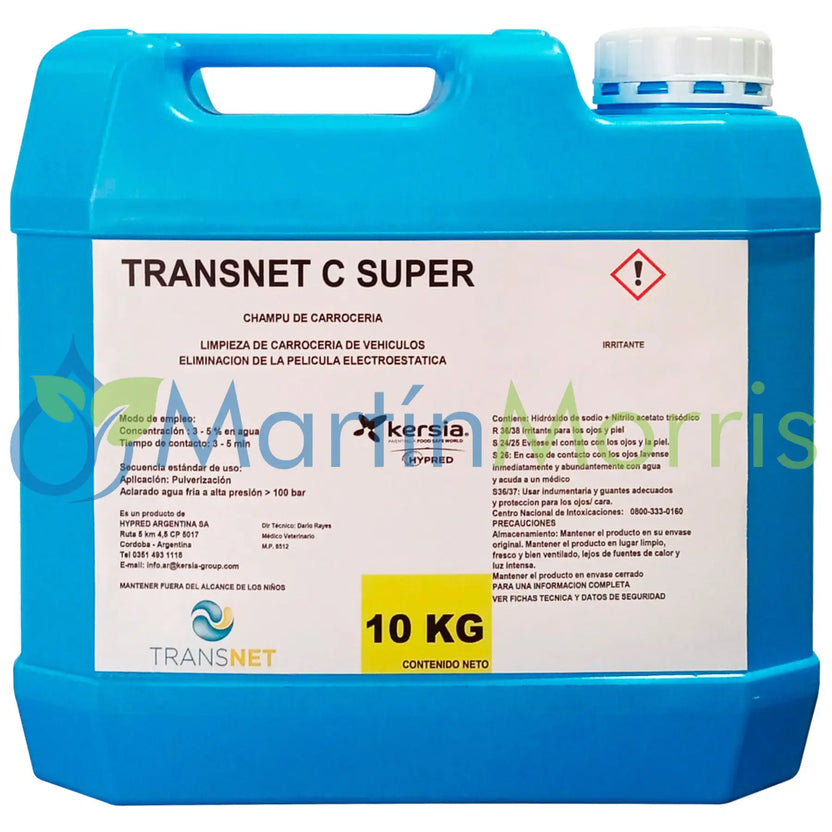 Transnet C Super Limpiador de Carrocerías Sin Frotar Envase 26kg o 10 kg