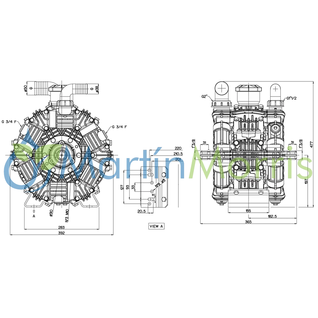 Udor ZETA 230 TS 2C de 228 Litros Minuto