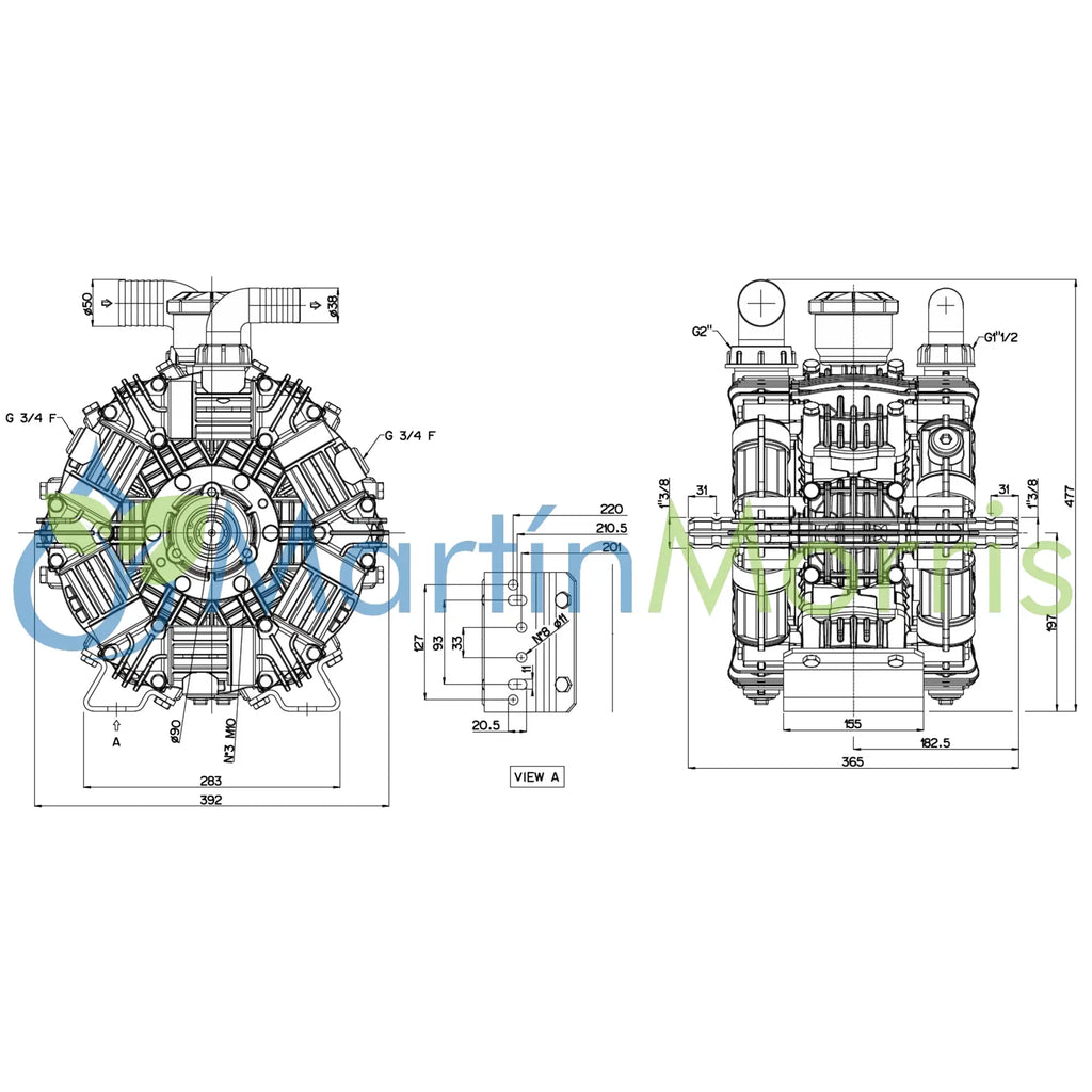 Udor ZETA 230 TS 2C de 228 Litros Minuto