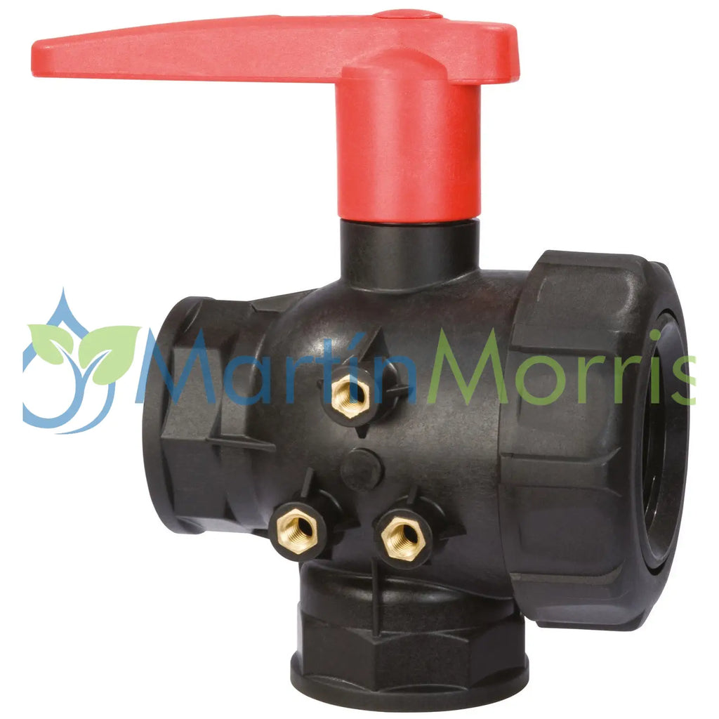 Válvula o Canilla Manual de 3 Vías Inferior ARAG Flujo Interrumpido O Continuo Rosca Hembra